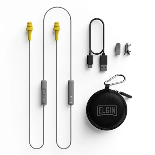 Elgin Ruckus Bluetooth Earplugs - 25 dB NRR, 12h Battery, IP65