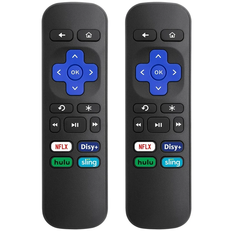 LOUTOC 2-Pack Roku Box IR Remote - Express, Premiere, Player, 1-4