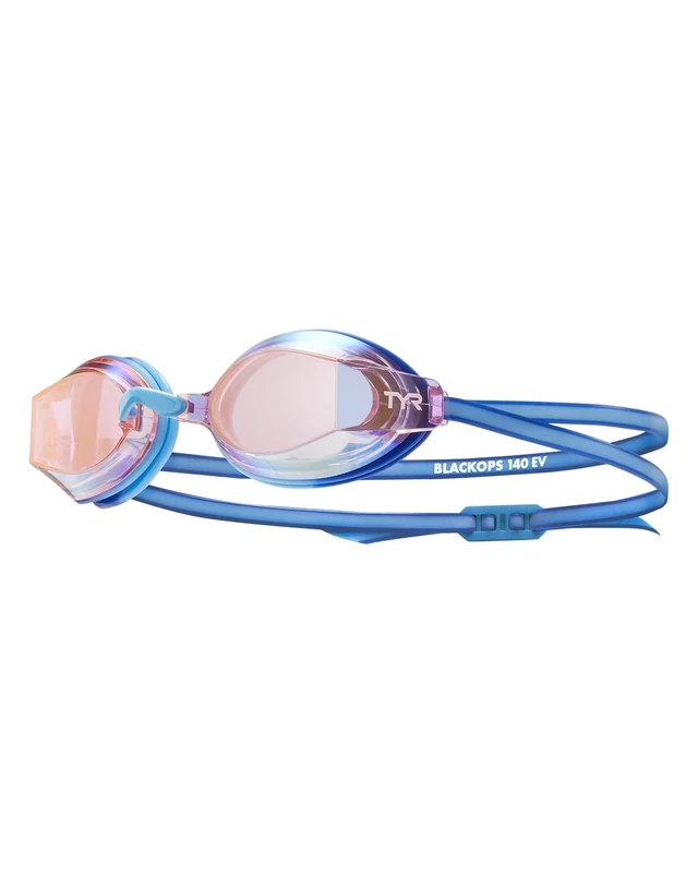TYR Blackops 140 EV Racing Mirrored Swim Goggles Junior Fit, Pink/Blue