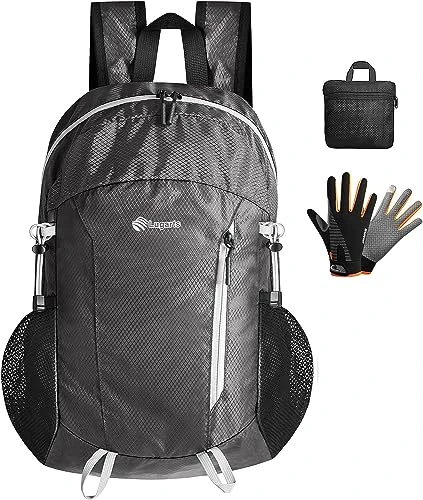 VPBAGE 15L Water-resistant Hiking Daypack, Small Backpack Travel Outdoor, Lightweight Day Pack with Tool Loops