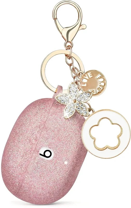 KOUJAON Case Compatible with Beats Studio Buds (2021) / Beats Studio Buds + (2023) Silicone Protective Case for Beats Wireless Earbuds with Keychain (Rose Gold)