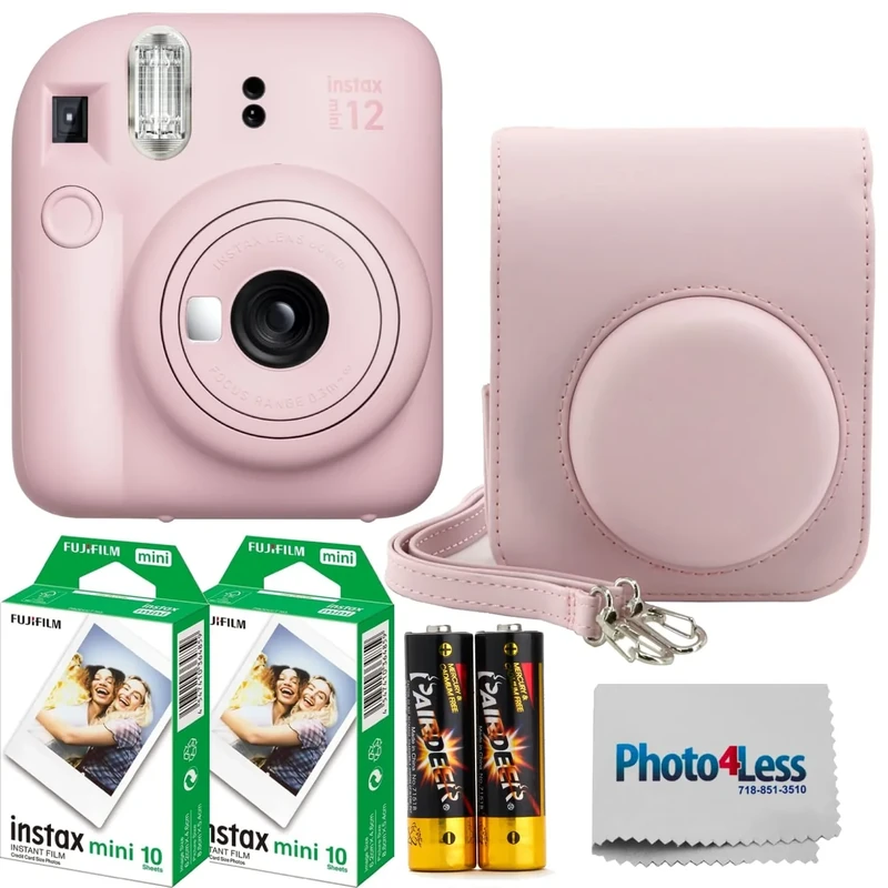 Fujifilm Instax Mini 12 Blossom Pink - Film Twin Pack & Case