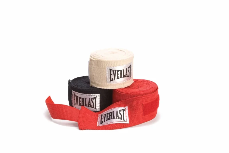 Everlast Core Handwraps 120in – Boxing Hand Wraps for Gloves, Wrist & Knuckle Support | 3 Pack | Black, Red & White