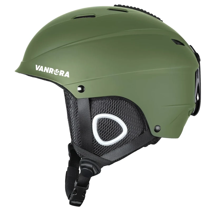 VANRORA Ski Helmet, Snowboard Helmet - Army Green, L