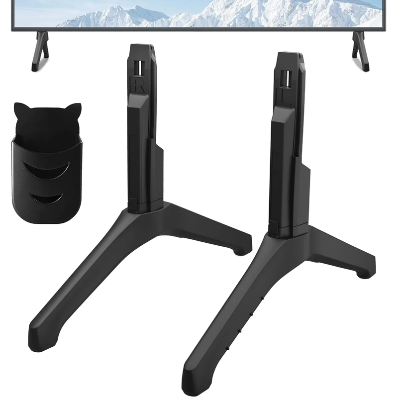 TV Stand for Samsung TV Legs Replacement, for UN55TU7000FXZA UN50TU7000FXZA UN58TU7000FXZA UN50TU700DFXZA UN55TU700DFXZA UN58TU700DFXZA UN50TU8000FXZA LH55BETHLGFXGO, Only for Models We Listed, Black
