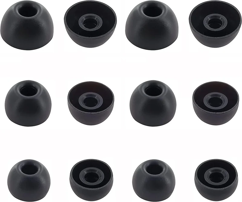 Replacement Earbuds Tips Silicone Ear Tips for JBL Tune 230NC TWS/Tune 125TWS /Tune 130NC TWS/Vibe 200TWS / Free X,Fit in Case, Buds Tips,6 Pairs S/M/L 3 Size,Black713