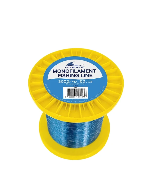 BLUEWING Monofilament Fishing Line Dia. 0.7mm 60 lbs 3000 Yards Invisible Thin Diameter Mono Fish Wire String, Blue
