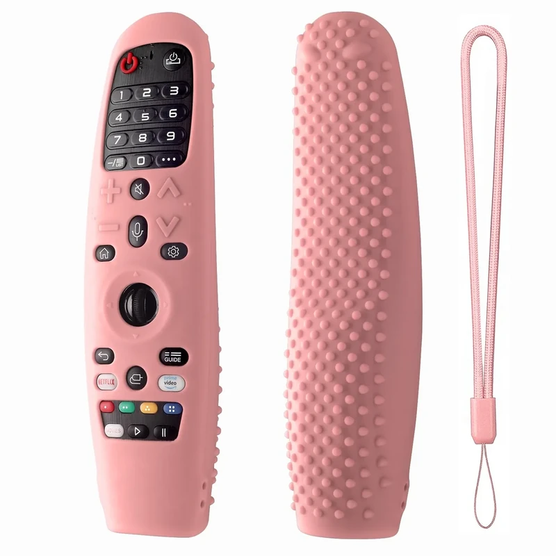 Hi Color Silicone Cover for LG AN-MR600/AN-MR650 / AN-MR18BA / AN-MR19BA/AN-MR20GA TV Remote Control Protective Sleeve for LG Magic TV Remote Cover Case(Pink)