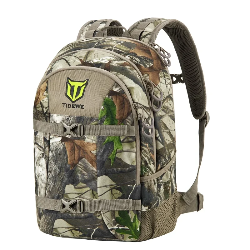 TIDEWE Hunting Backpack with Waterproof Rain Cover, 25L Hunting Pack, Durable Hunting Day Pack for Bow Rifle Gun (Next Camo G2)