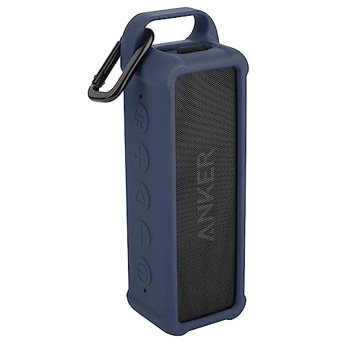 TXEsign Silicone Case Compatible with Anker Soundcore 2 Portable Speaker, Protective Travel Case Cover with Handle and Carabiner for Anker Soundcore 2 Speaker (Dark Blue)