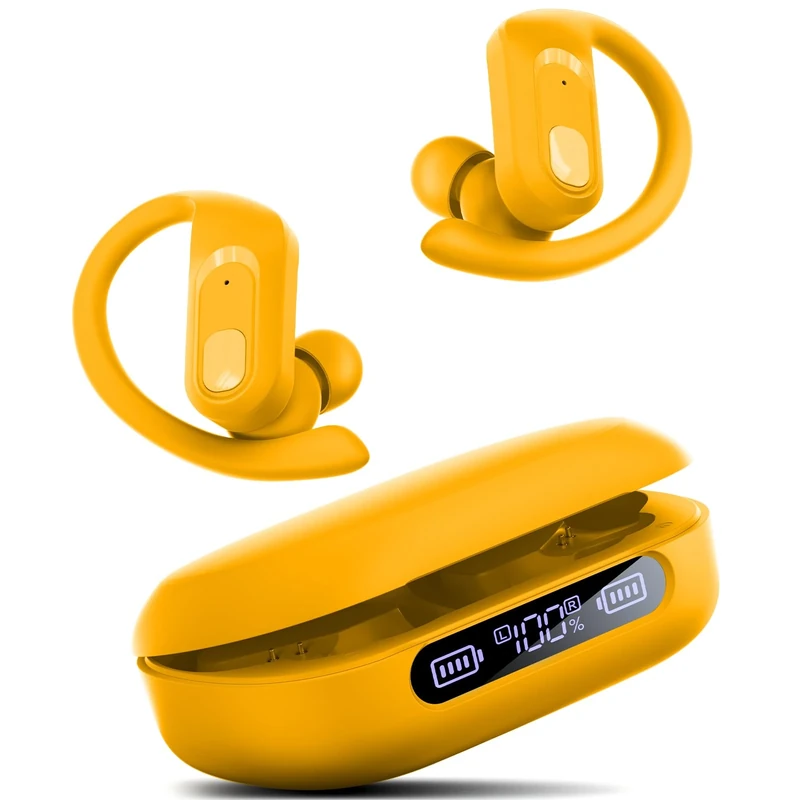 occiam ANC Wireless Earbuds - 96h Play, HD Call, Waterproof Yellow