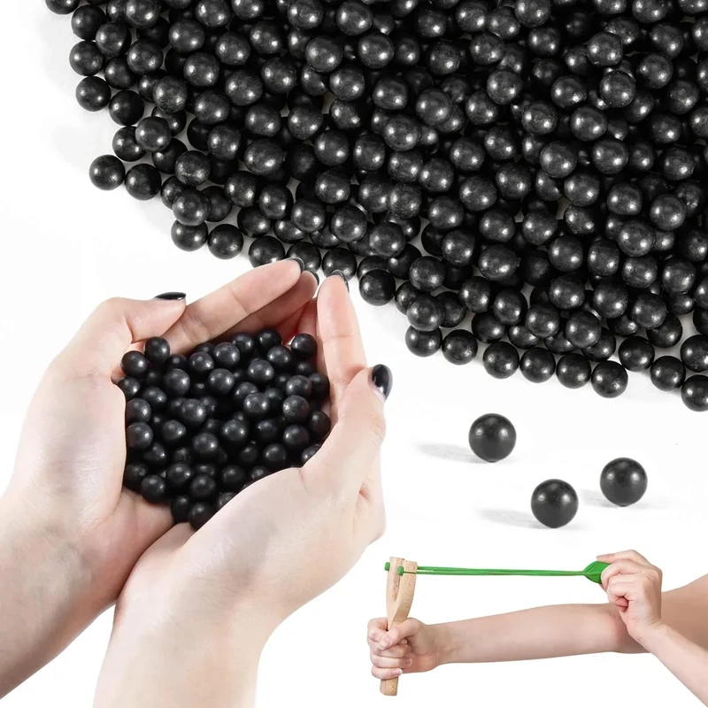 Sukh Clay Slingshot Ammo Sling Shot Ammo Balls Biodegradable Professional Balls for Shooting and Hunting Target Practice (3/8 inch)