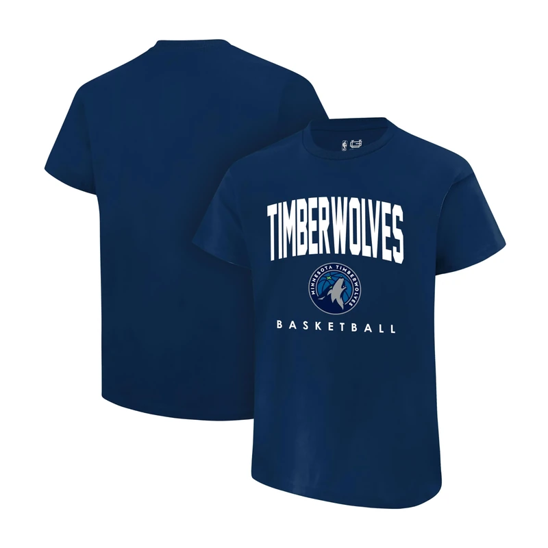Ultra Game Boys' Arched Plexi Short Sleeve T-Shirt,Minnesota Timberwolves,Team Color,8 - Image 1