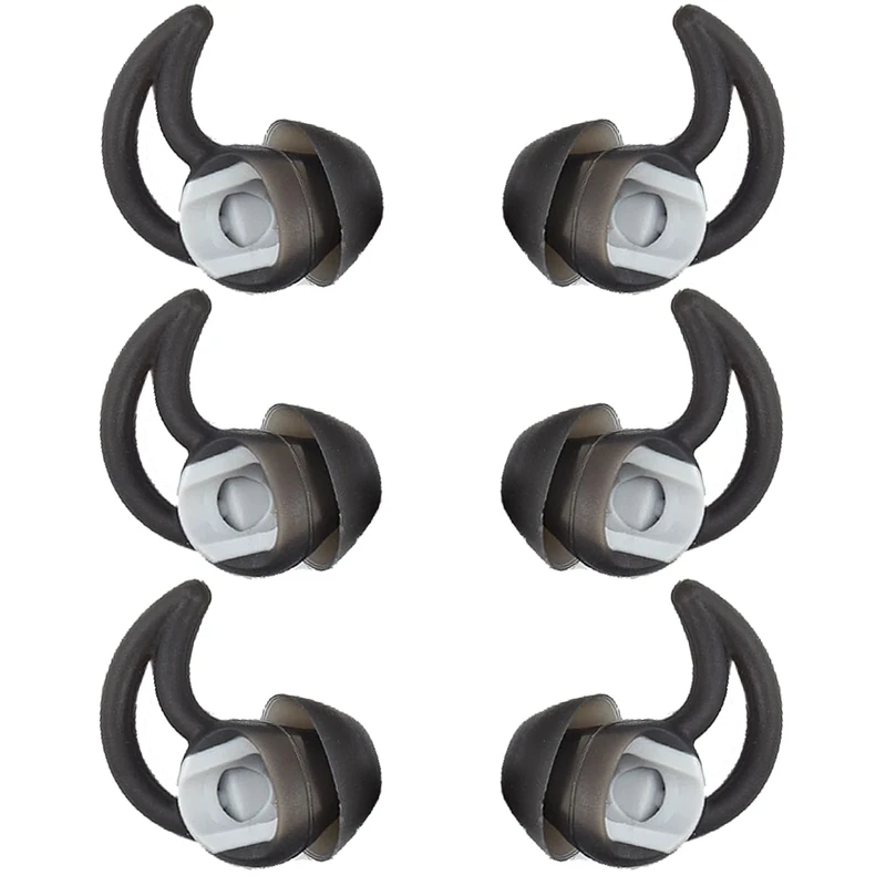 WKYMY Medium Silicone Earbuds Pads Replacement Earbud Tips Compatible with Bose QC20 QC20i SoundSport SIE2i IE2 IE3 Headphone Rubber Tips Earbud Covers Ear Tips 3 Pairs