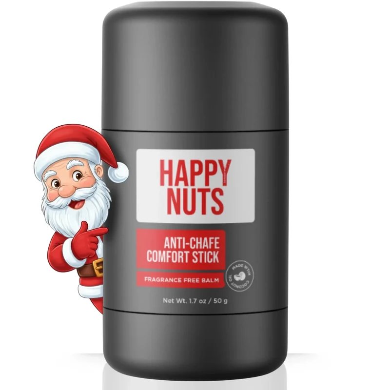 HAPPY NUTS Anti-Chafe Comfort Stick for Men: Ultimate Friction Defense & Chafing Prevention for Active Lifestyles - Perfect for Runners, Cyclists, & Active Men (1 Pack)