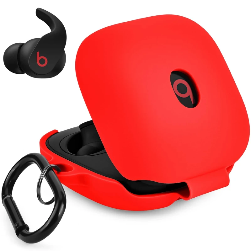 VISOOM Soft Case for Beats Fit Pro 2021 - Silicone Protective Cover, Shockproof, Logo Visible With Keychain for Apple Beats Fit Pro Earbuds