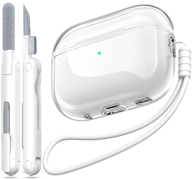 MHYALUDO AirPods Pro 2 Case - Clear Shockproof Cover with USB-C Port