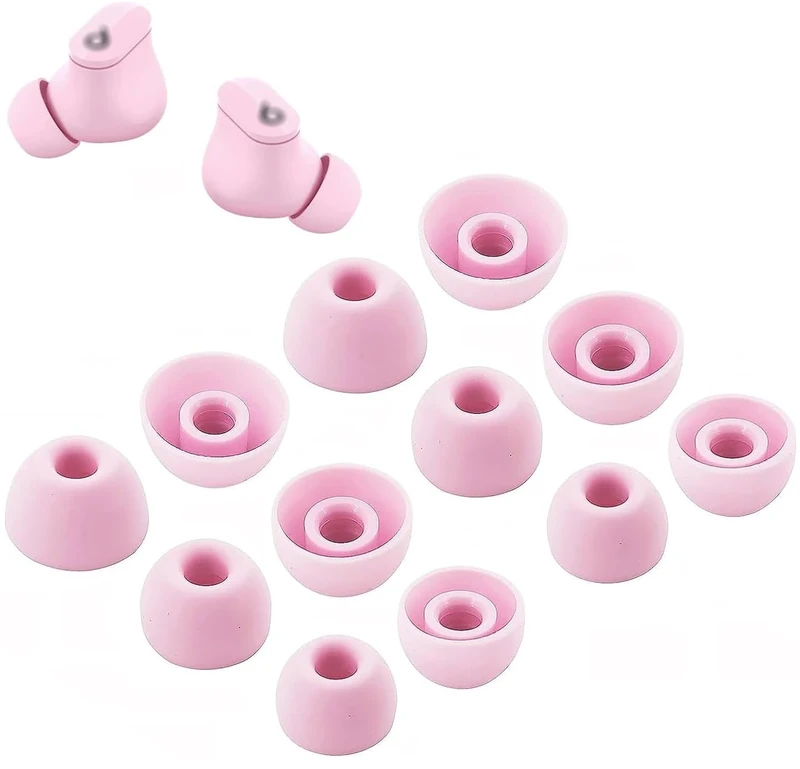 JNSA Replacement Ear Tip Compatible with Beats Studio Buds Eartips Earbuds Tips Ear Tips,6 Pairs S/M/L 3 Size,Pink