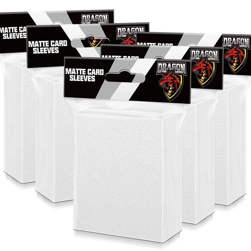 Kitoyz 500Pcs Card Sleeves for Trading Card, Matte Card Sleeves Deck Card Protectors Compatible with Baseball Cards, Sports Cards, Game Cards, Clear