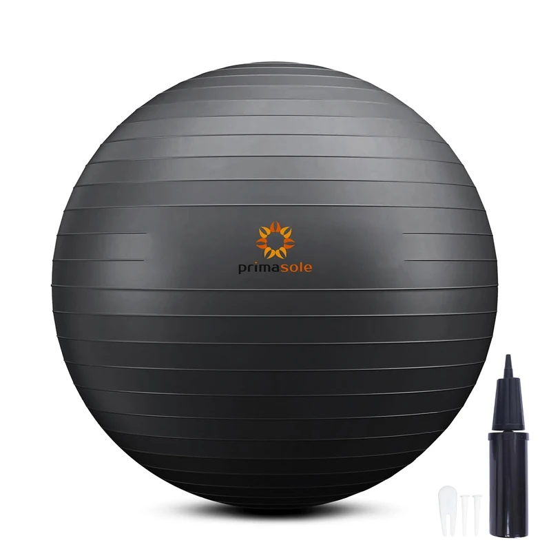 Primasole Stability Ball 55cm(21.7inch- 65cm(25.6inch) Diameter Thickened Yoga for Pregnancy & Exercise - Fitness Ball for Pilates, Office Chair and Birth Support.