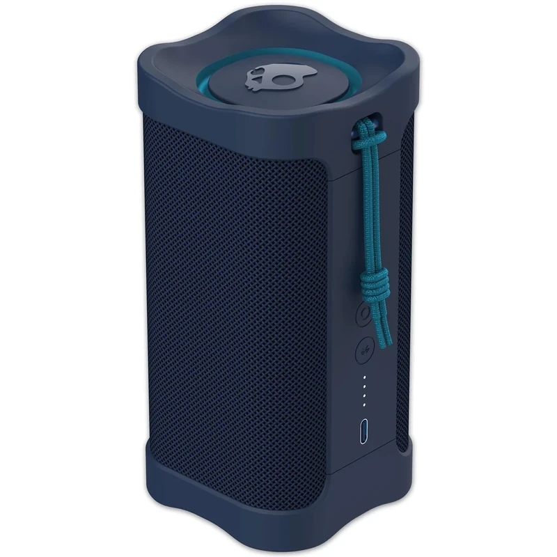 Skullcandy Terrain Wireless Bluetooth Speaker - IPX7 Waterproof Portable Speaker with Dual Custom Passive Radiators, 14 Hour Battery, Nylon Wrist Wrap, & True Wireless Stereo