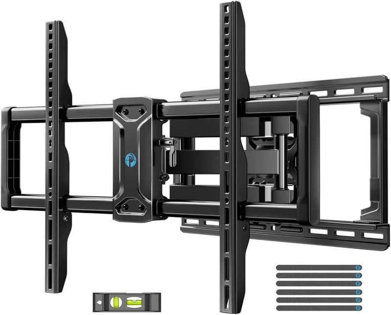 Pipishell TV Wall Mount 42-85in, 132lb, Swivel Arms, Tool-Free Tilt