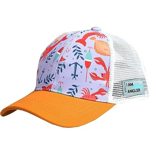 EDTREK Elite Youth Performance Mesh Hat - Boys Girls Hunting Hat and Fishing Hat (Lobster)