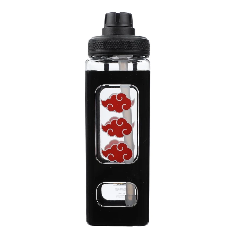 Bioworld Naruto Akatsuki 24oz Black Water Bottle - Leakproof - Image 1