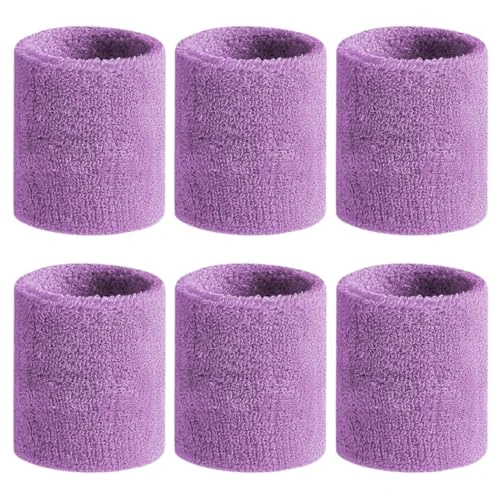 BEACE Sweatbands Sports Wristband for Men & Women - Moisture Wicking Athletic Cotton Terry Cloth Sweatband for Tennis, Basketball, Running, Gym, Working Out