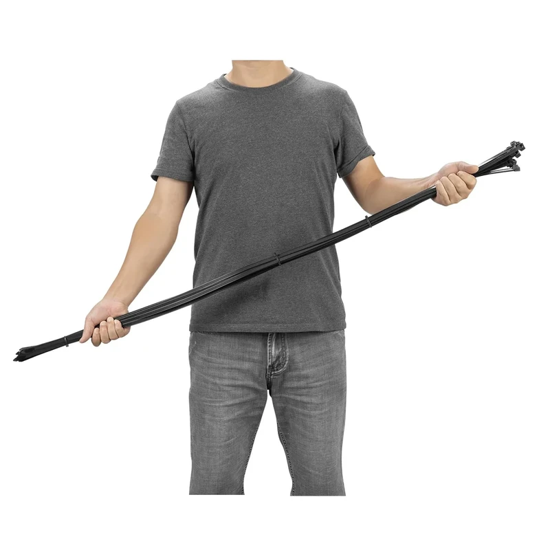 MasiStranth 20PCS 60 inch Cable Zip Ties Heavy Duty 250lbs Tensile Strength Nylon Long Wire Ties Self-Locking Durable Plastic Tie Wraps for Indoor and Outdoor UV Resistant(Black)