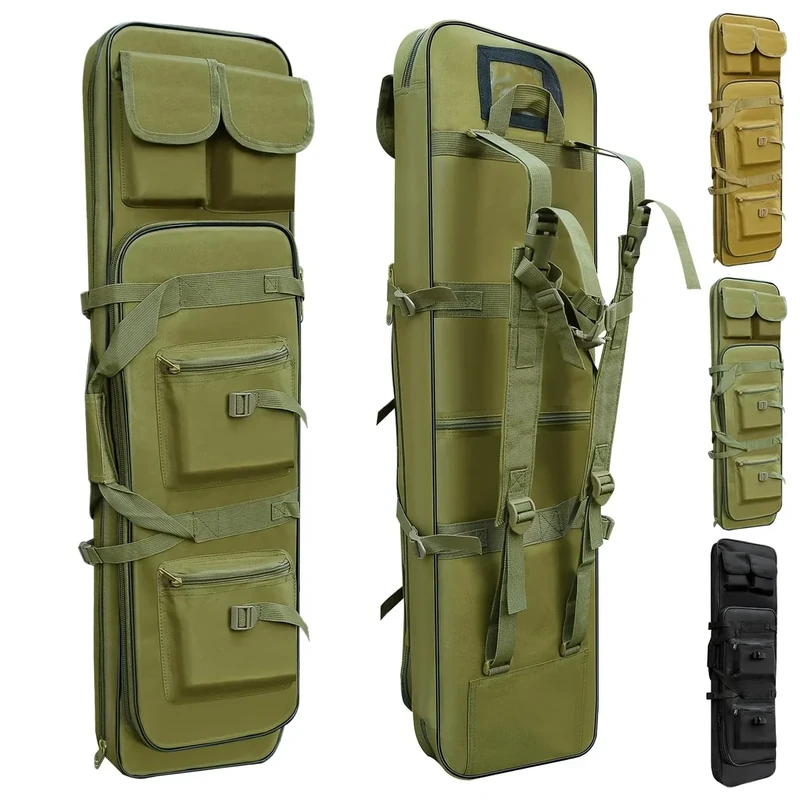 32" Rifle Bag, Green Tactical Long Rifle Backpack, Portable Shotgun Case for Firearm Storage and Transportation, Suitable for Outdoor Hunting Shooting (32" Green)
