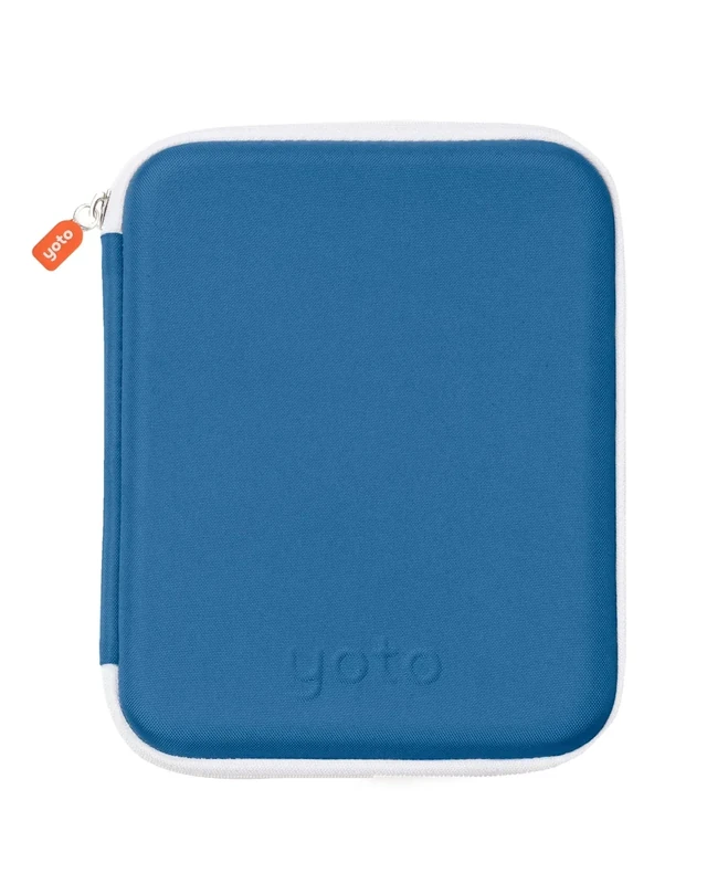 YOTO Card Case in Blue Bird – Kids Accessory, Soft Portable Folder with Zipper & 64 Pockets for Player & Mini Audiobook Cards, Binder Sleeve Holder for Travel