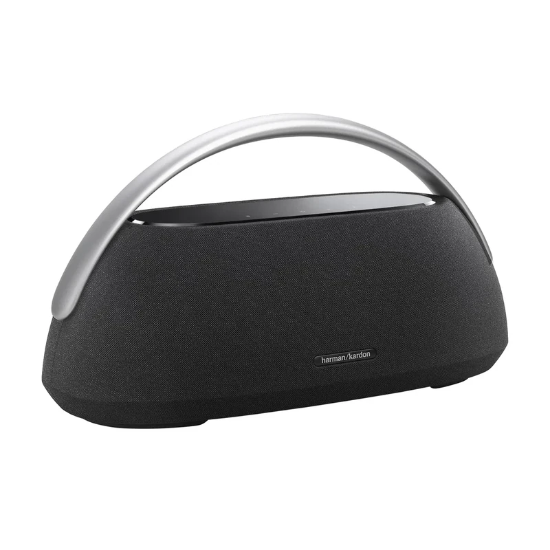 Harman Kardon Go + Play 3 - Portable Bluetooth speaker with superior sound and 8 hours playtime, USB Charging, Auto self tuning, Dual far-field microphones, Made in part with recycled materials(Black)