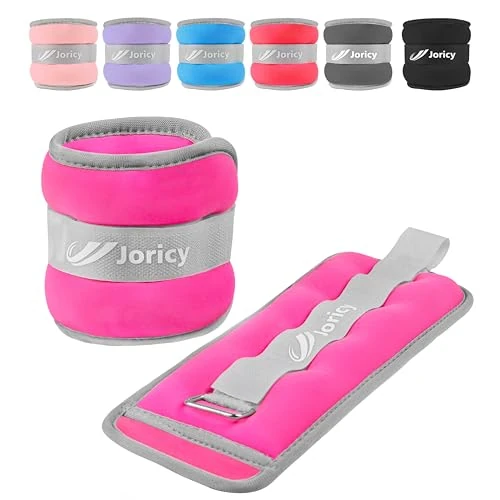 Ankle Weights, Ankle Weights, Ankle Weights, Adjustable Stripes, Set of 1 kg (Each Weights 0.5 kg) Weight Ankle Ankle Straps Wrist and Ankle Weights for Gym Pilates Fitness Women Men