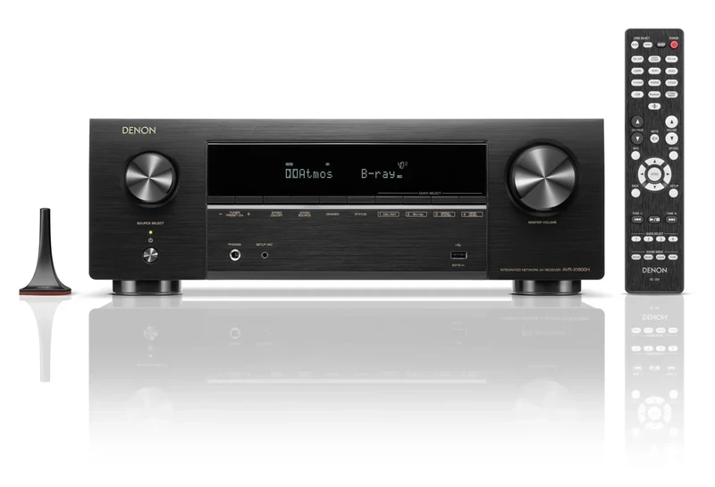 Denon AVR-X1800H 7.2 Channel Receiver - 80W, 8K HDMI, HEOS Streaming