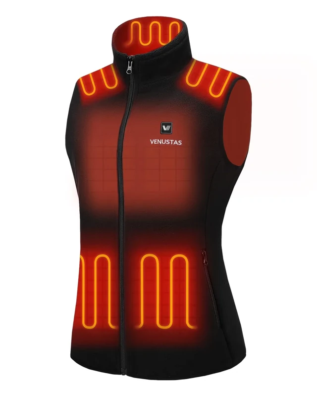 Venustas Women's Fleece Heated Vest with Battery, Lightweight Electric Heated Coat
