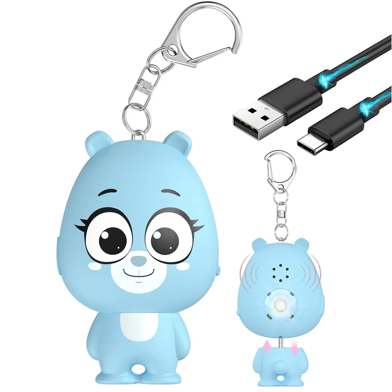 VIGOROAD Safety Alarm - 130dB Siren, Strobe Light, Rechargeable