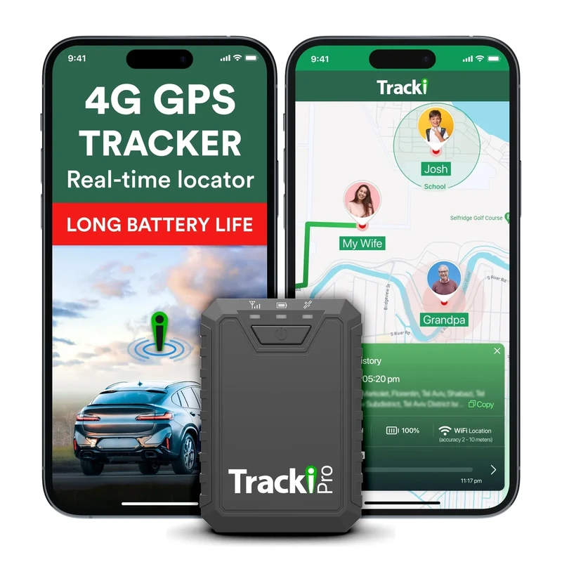 Tracki Pro GPS Tracker - Magnetic Waterproof 4G LTE, 7-Month Battery