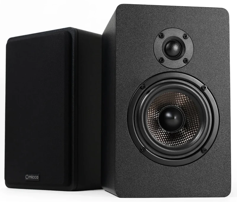 Micca MB42X G2 Passive Bookshelf Speakers for Home Theater Surround Sound, Stereo, and Passive Near Field Monitor, 2-Way (Black, Pair)
