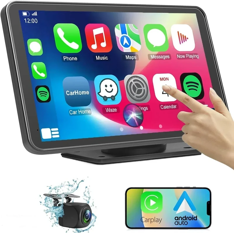 BuonaIdea 7" HD Wireless CarPlay & Android Auto Stereo - Backup Camera