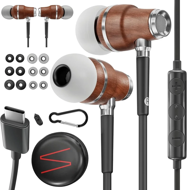 Symphonized USB-C Earphones - 3D Sound, Deep Bass, Mic, iPhone 15