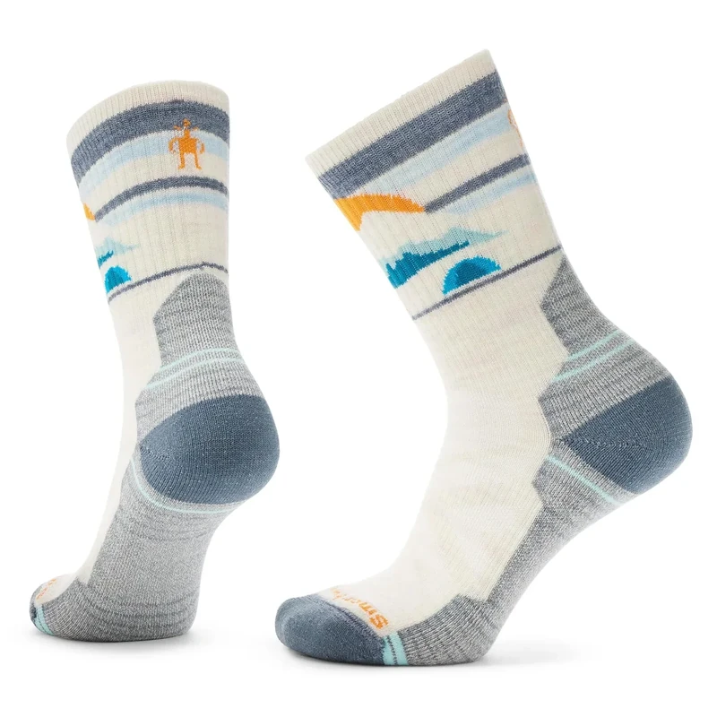 Smartwool Women's Hike Light Cushion Mountain Moon Crew Socks Moonbeam Large