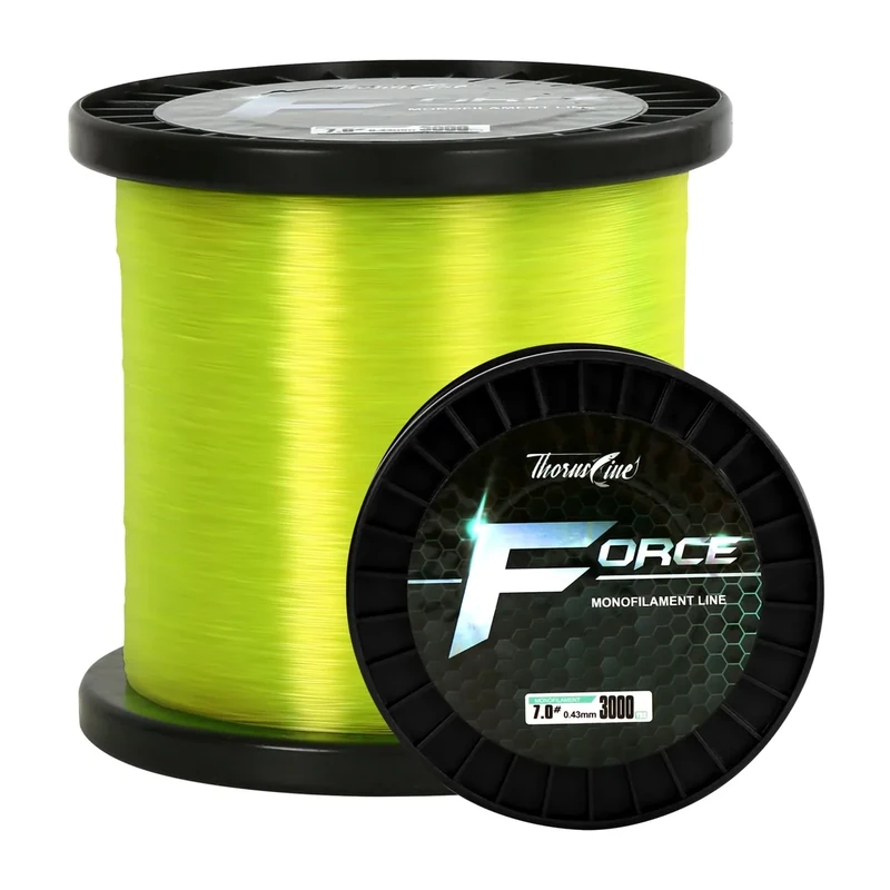 ThornsLine Force Monofilament Fishing Line - Superior Mono Leader Materials - Exceptional Strength Nylon Fishing line 2-100lb, Abrasion Resistant Mono Line