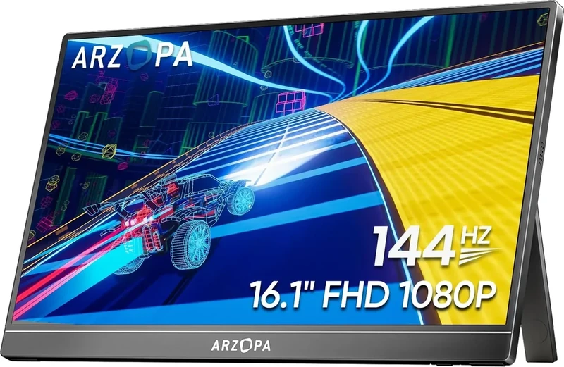 ARZOPA 16.1" 144Hz Portable Gaming Monitor - 1080P FHD, HDR, Kickstand