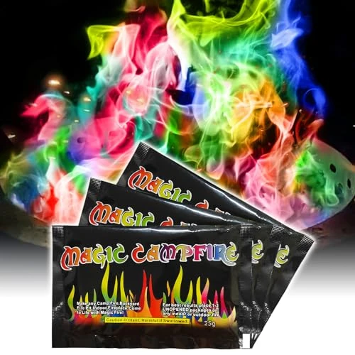 HGD Magic Campfire Fire Color Changing Packets - Fire Pit, Bonfire & Campfire Color Flame Packets (10 Pack)
