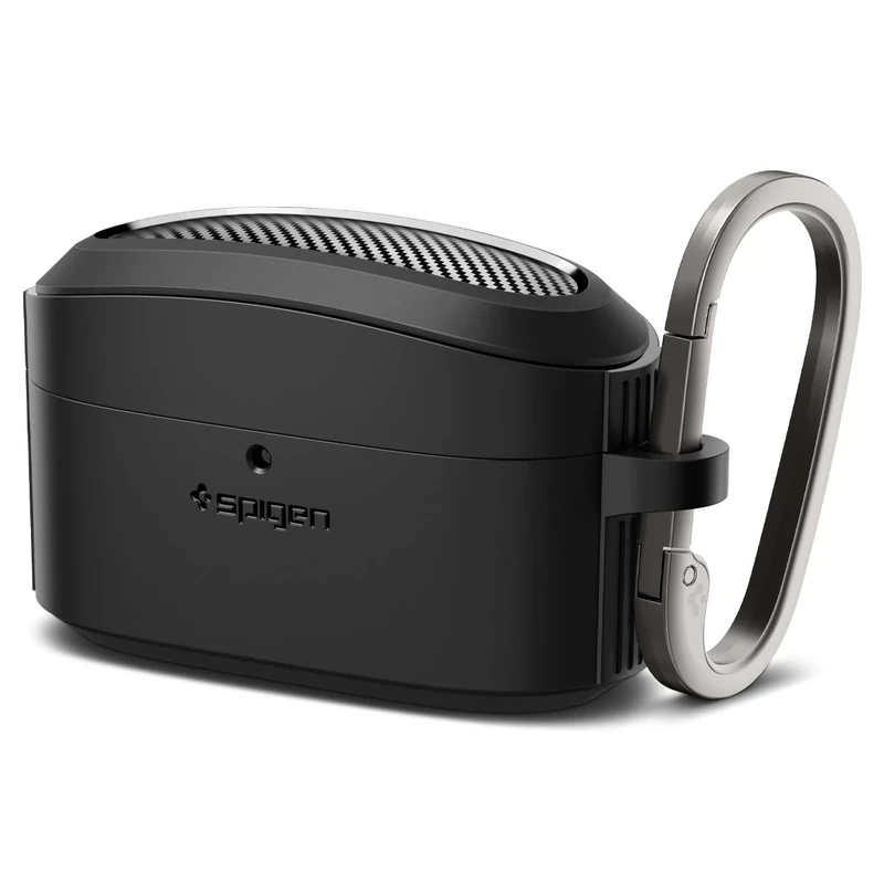 Spigen Rugged Armor Designed for Sony WF-1000XM5 Case Cover (2023) Durable Protection - Matte Black - Image 1