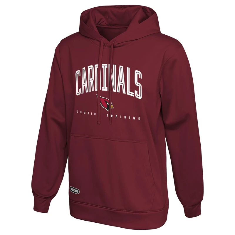 Outerstuff NFL Men's Arizona Cardinals Pullover Performance Fleece Hoodie, Up Field Logo Size S