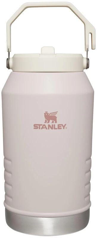 Stanley IceFlow Flip Straw Jug with Handle 96 oz| Twist On Lid and Flip Up Straw | Leak Resistant for Travel and Sports | Insulated Stainless Steel | BPA-Free | Rose Quartz