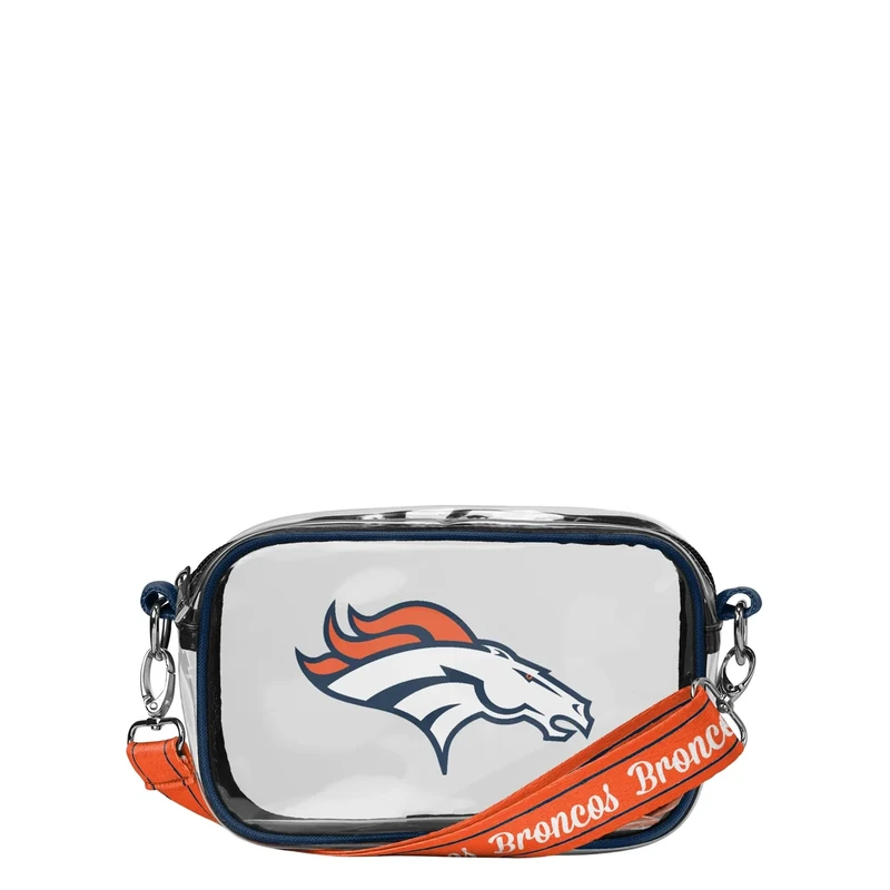 FOCO Denver Broncos NFL Team Stripe Clear Crossbody Bag