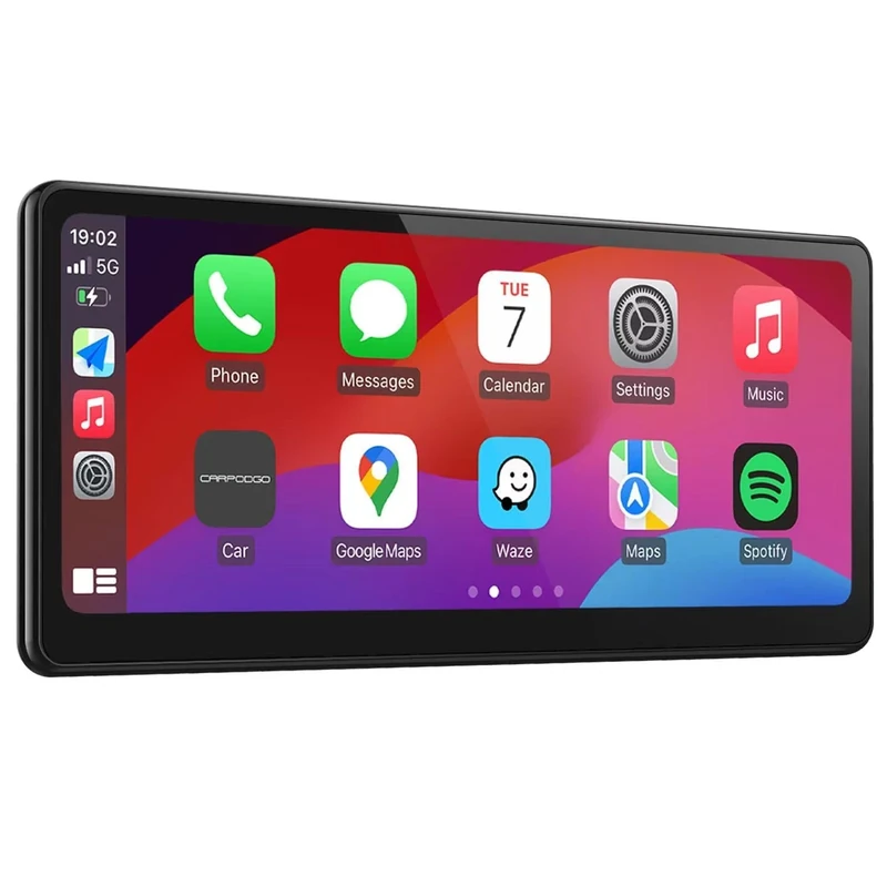 [2026 Fully Laminated Screen] CarpodGo T3 Pro Portable 60fps Wireless Carplay Android Auto,8.9 Inch 1920 * 720 IPS Touch Screen Car Stereo,Display-Only BT Mode Supports Steering Wheel Controls - Image 1